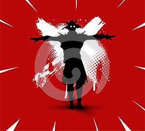 Fortnite illustration. Battle royale concept